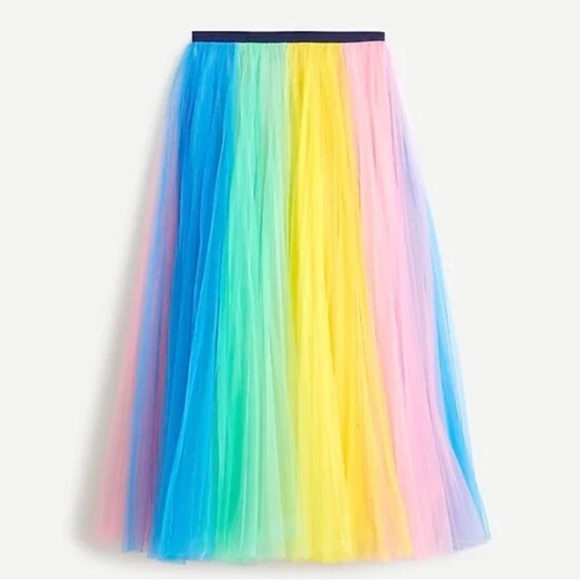 J.Crew Rainbow Tulle Skirt - Picture 2 of 3